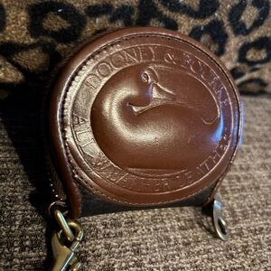 Dooney & Bourke Dark Brown Leather Coin Pouch
